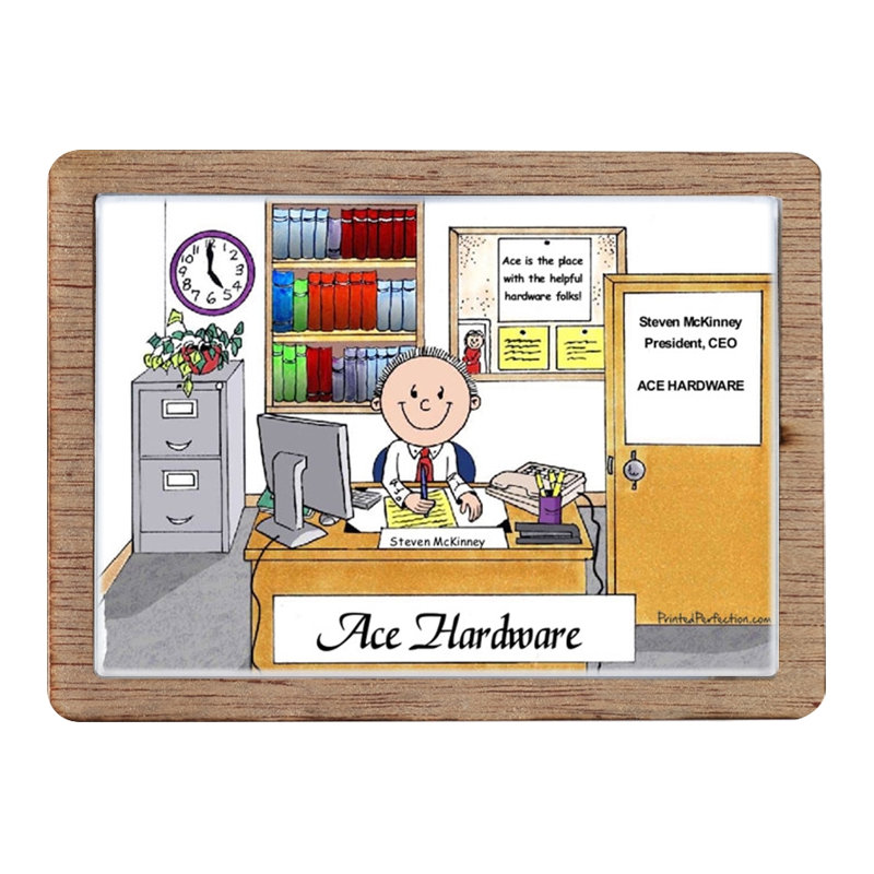 Bureau personnalisé - aimant en bois pour homme - excellent cadeau!, Oui