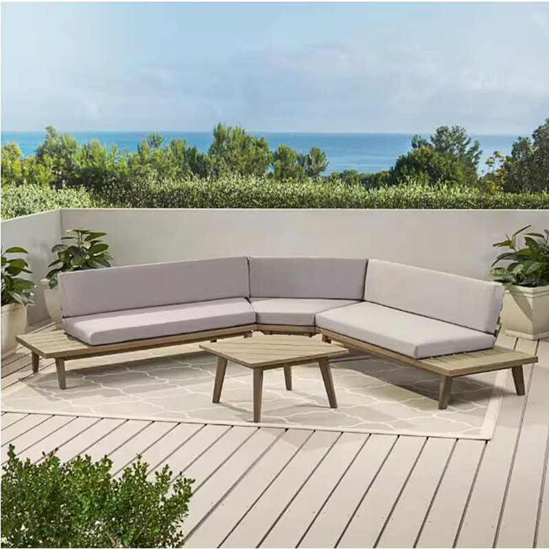V Shaped 4-Piece Sofa Set