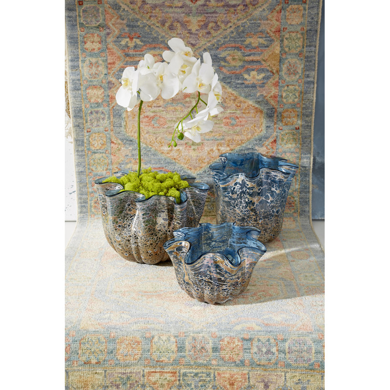 Meduse Glass Table Vase, 9.75" H x 8.75" W x 8.75" D