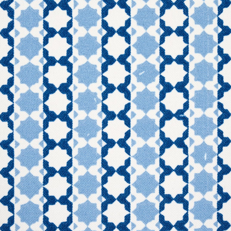 Tissu intérieur / extérieur Schumacher x Mark D. Sikes Posy, Indigo