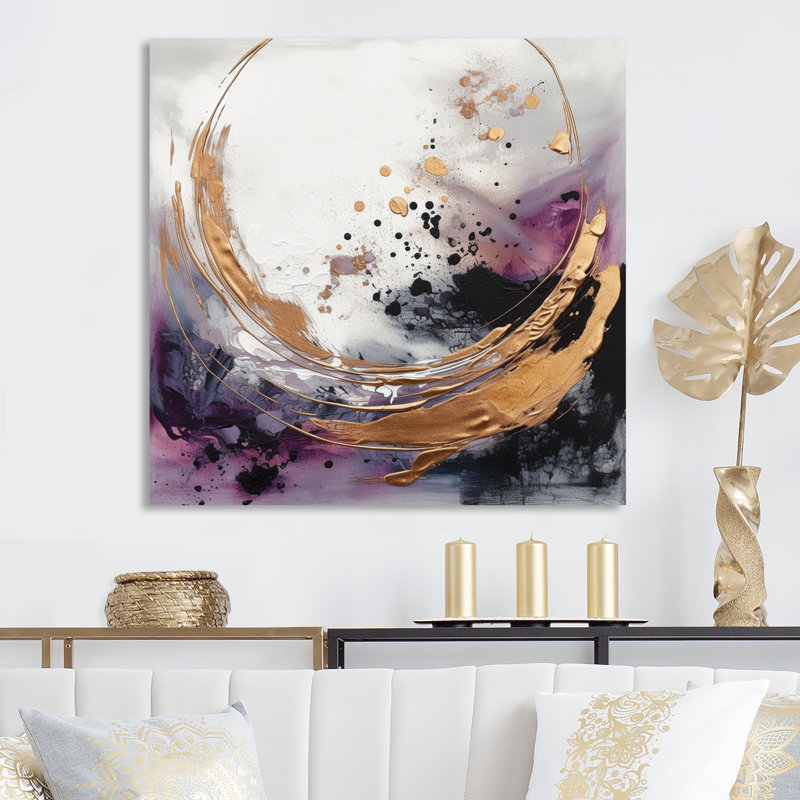 Patricia Glam Abstract Wall Decor on Metal, 23" H x 23" W x 1" D