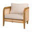Chaise avec accoudoirs d'extérieur rembourrée, ensemble de 2