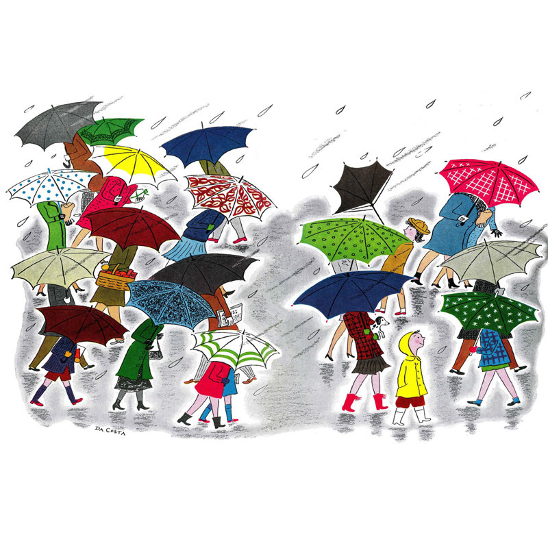 Rainy Day - Wrapped Canvas Print, 61cm H x 91cm W