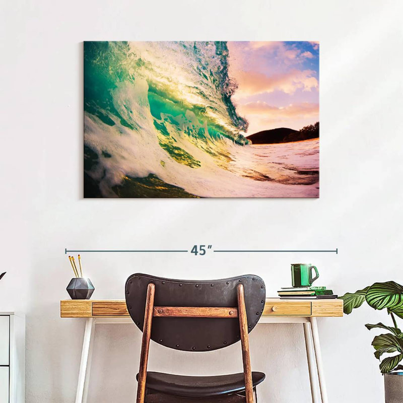 Gillard Retro Sunset Wave, 26" H x 39" W