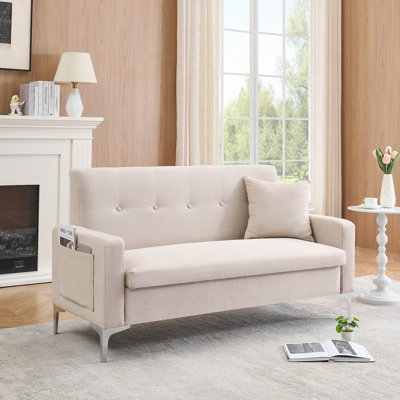 Comfortable Double Sofa With Built-In Storage Function, Ideal For Living Rooms, Apartments And Home Offices, Combining Practicality And Aesthetics