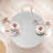Ebern Designs Abstract Fitted Round Tablecloth White Pale Reseda Green-1185947645