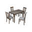Table de salle à manger en bois rectangulaire, table de cuisine pour petit espace, table de salle à manger pour 4 personnes, noyer