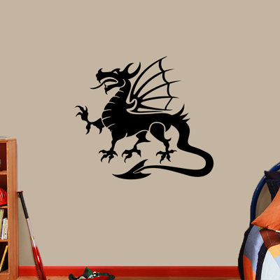 Décalcomanie murale dragon mascotte
