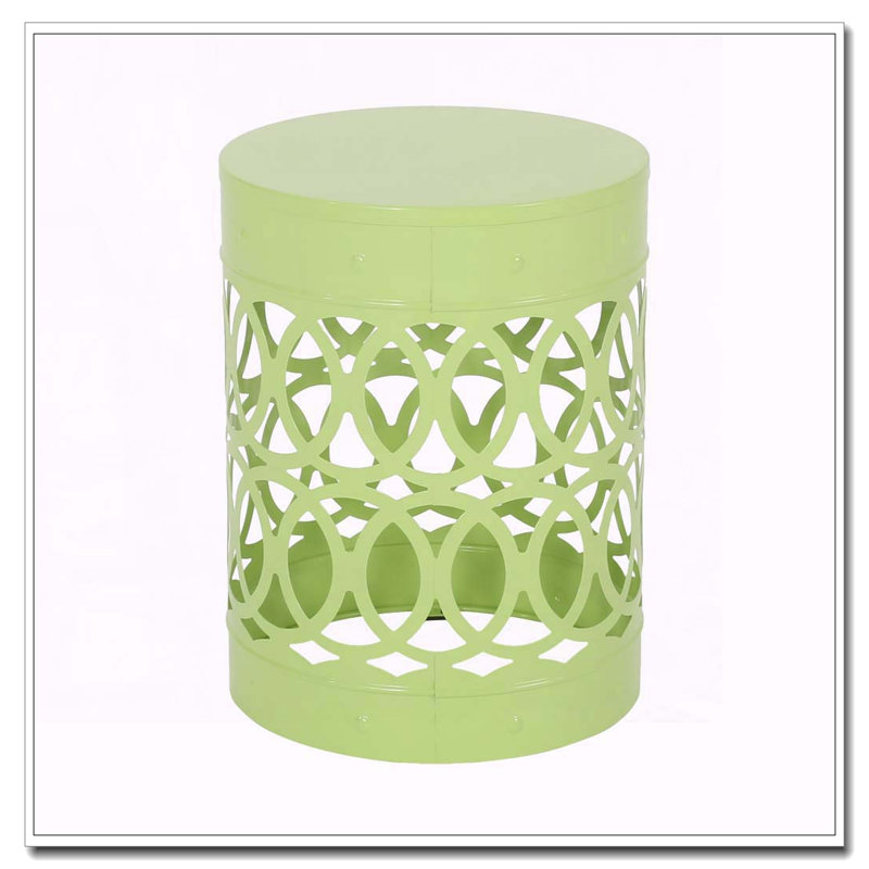 Table de bout d'extérieur en métal, 2, Vert