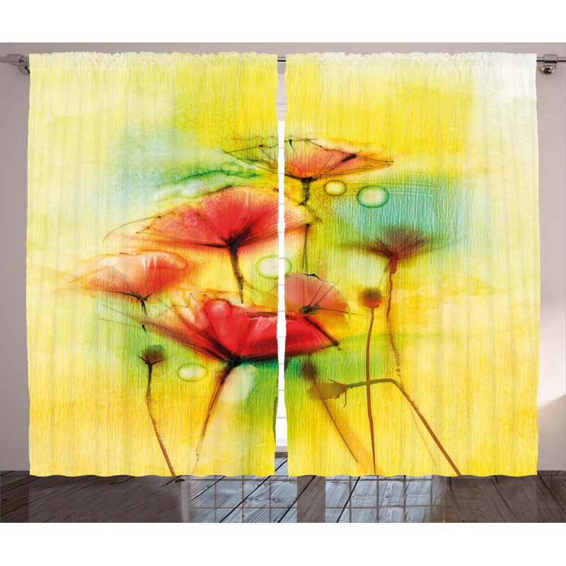 Semi Sheer Curtain Pair, 54" W x 108" L