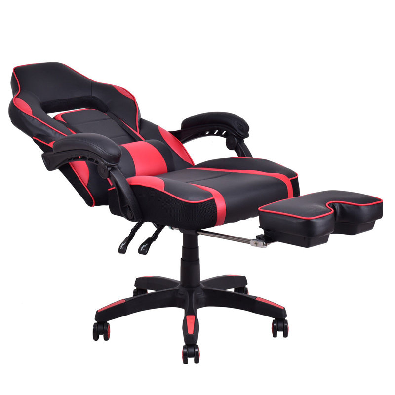 Fauteuil de jeu pc & racing Euclid, Noir / Rouge
