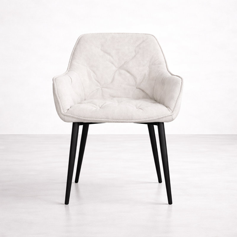 Chaise Eastman en tissu, crème, Crème