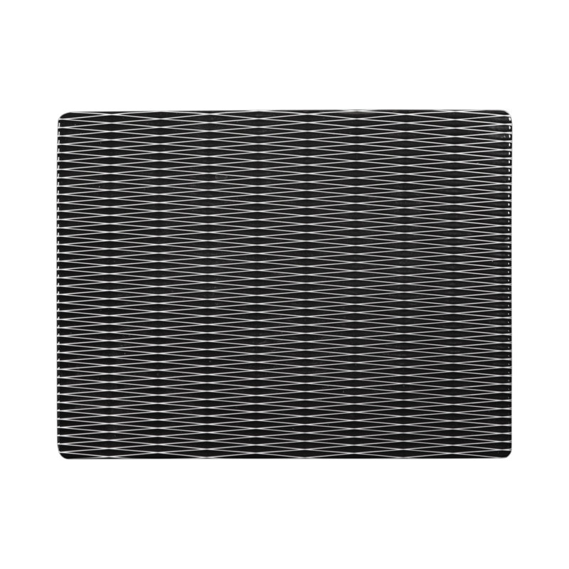 Elite Global Solutions Melamine Tray, White/Black Decal, 0.75" H x 12.75" W x 9.88" D