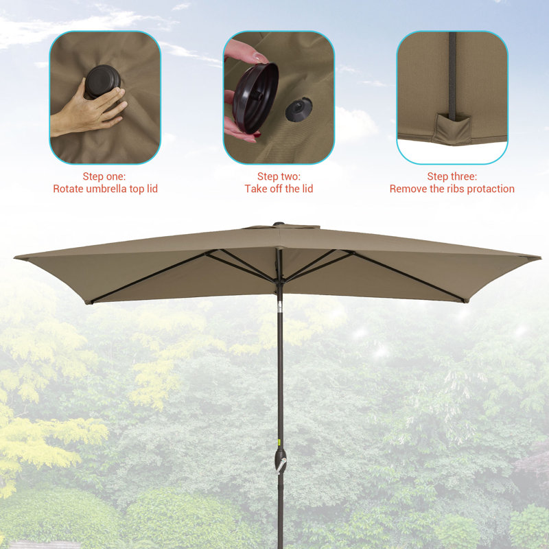 Parasol de 120 po Dorane, Taupe