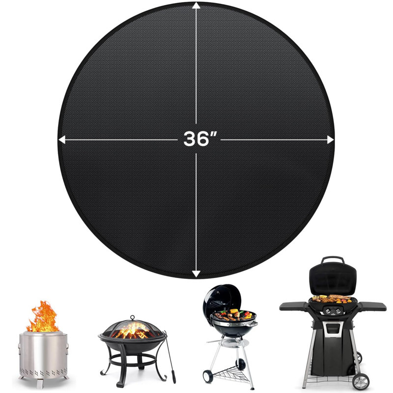 Tapis rond ignifuge 36 po
