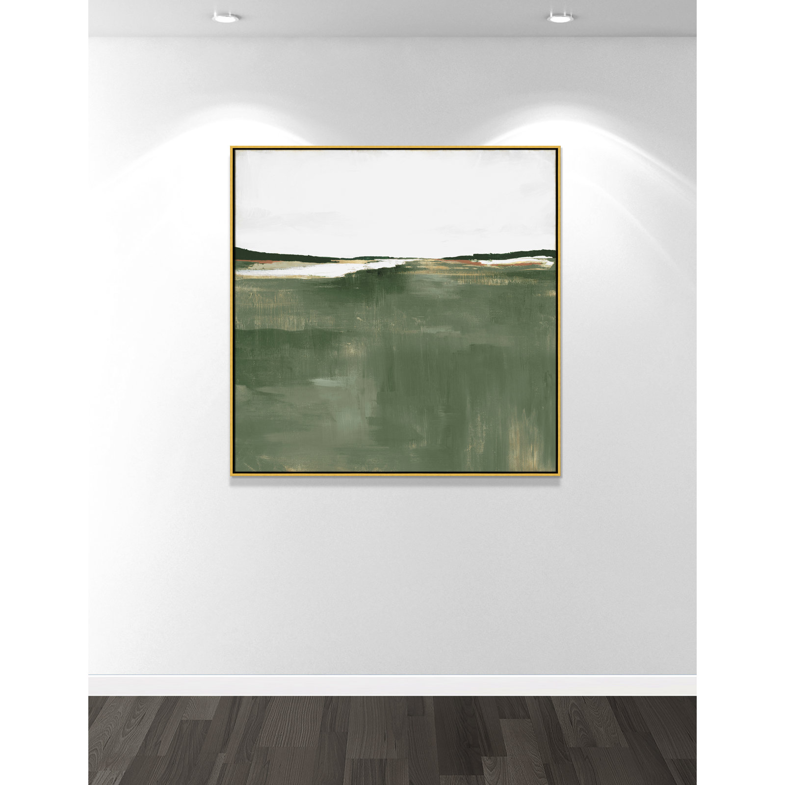 Dauntsey "Green Sea" Print by Isabelle Z, 46.5" H x 46.5" W, Gold