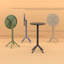 Table bistro pliable en plastique pour 2 personnes Elodie-1034129801-990982637