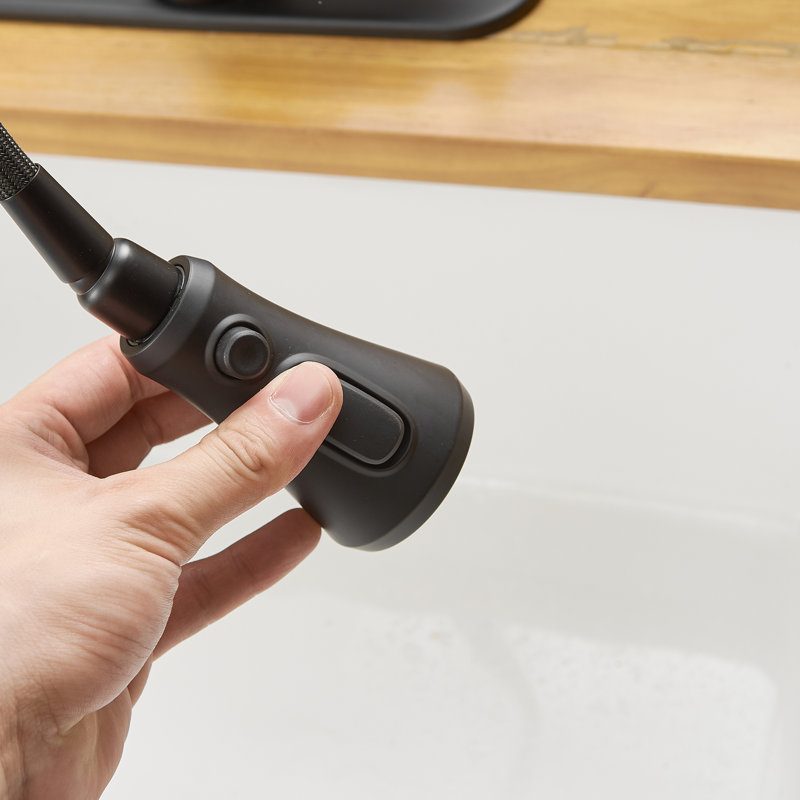 VIBRANTBATH Kitchen Faucet, Black, 2 GPM
