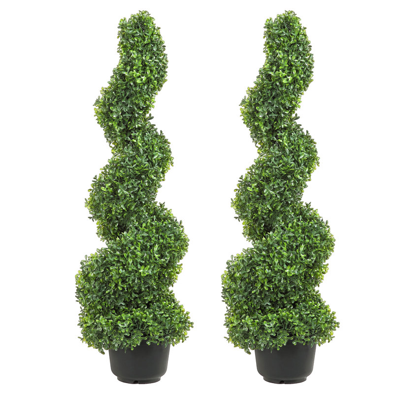 Topiaire de buis artificiel en pot Primrue, H 48 po x l 8 po x P 8 po