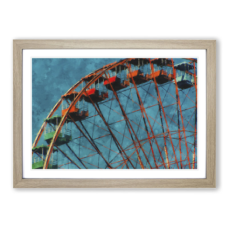 Ferris Wheel Vol.2 - Framed Print, Oak Framed, 27cm H x 36cm W x 2cm D