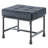 Rectangle Tufted Upholstered Fabric+Metal Ottoman