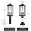 Lampadaire d'extérieur de style crépuscule à l'aube 3 lumières 24 po Modern