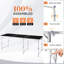 6 pi. Table de patio pliante noire en aluminium-1143705299