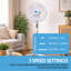 16" Pedestal Fan with Remote, Timer, Oscillation & Adjustable Height
