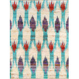 Ikat Area Rug in Ivory