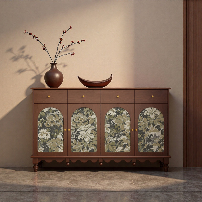 Armoire d'entrée en bois massif avec tiroirs