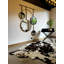 Tapis brun / blanc en cuir de vache Paladin