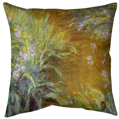 Claude Monet Floral Reversible Throw Pillow