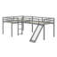 L-Shaped Loft Bed With Ladder And Slide-728038386