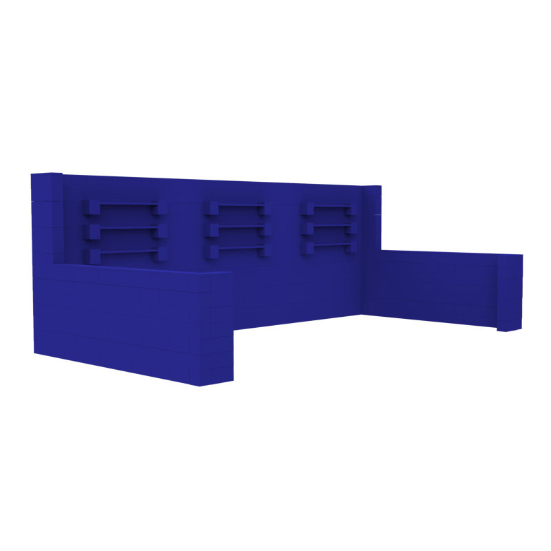 Ensemble de kiosque pour salon Everblock, Bleu