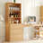 71" H X 47.3" W Bookcase Cabinet With Glass Doors & Open Shelves, 3-Tier Modern Bookshelf With 3 Large Drawers(A+B)