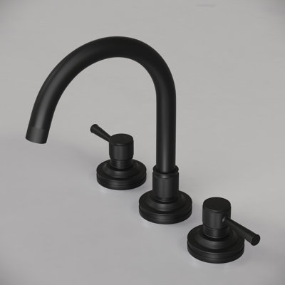 Wide Spread Lavatory Faucet, Less Handle,  Satin Gold Finish