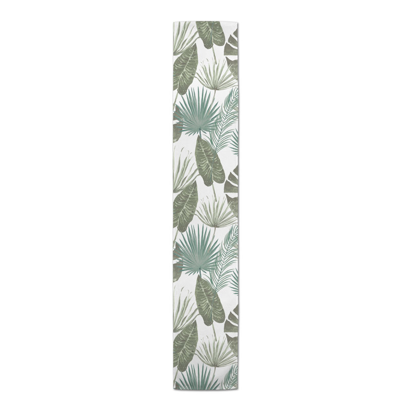Chemin de table Floral, L 72 po x l 16 po, Blanc