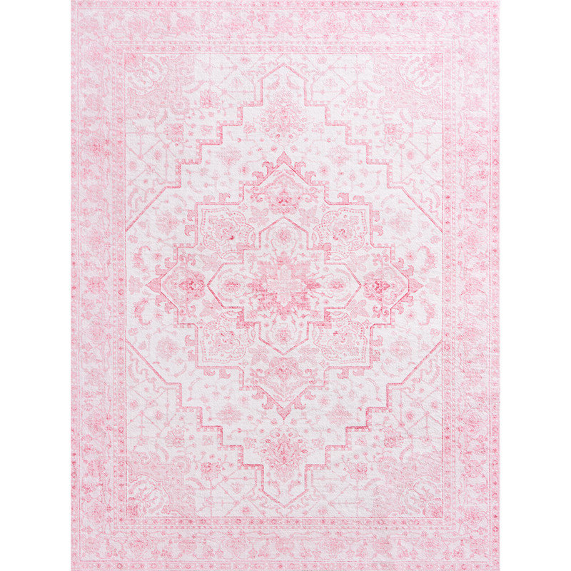 Area Rug Washable Bohemian Vintage Style Rug Low Pile Distressed Floor Carpet for Living Room Bedroom Kitchen Dining