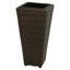 Ensemble de 3 pots à fleurs carrés en rotin Polyrattan - brun-1267791711