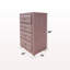 Commode en tissu rose de style moderne