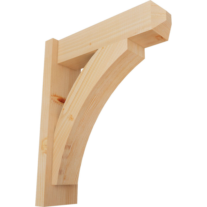 Persienne en bois rustique Thorton Craftsman, Sapin Douglas de 5 1/2 po (lisse),  P 18 po x H 22 po 