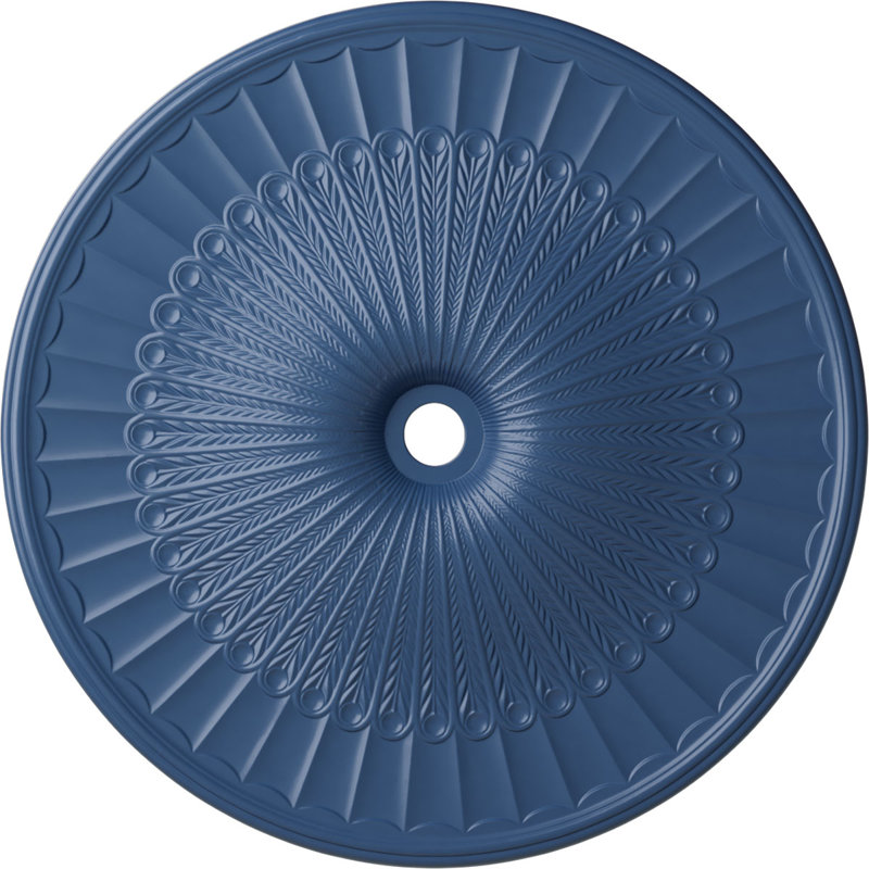 Médaillon de plafond Endurathane Milan, DE 47 5/8 po x P 2 3/4 po, finition acajou brossé peint à la main, Americana