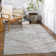 Zander Leather Geometric Area Rug in Magenta