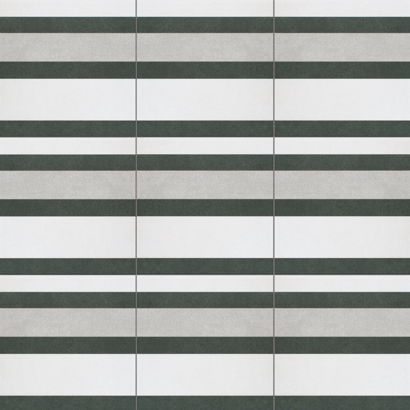 Twenties 8" x 8" Ceramic Patterned Wall & Floor Tile