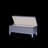 Grey Storage Bench, 42W X 18D 18H, Copper Nail Head Details, 400 Lbs Weight Support Bench With Interior Compartment, Soft Close Lid, Birch Legs Black Finish, 42" Width 18" High