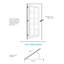 Dalle de porte intérieure pré-suspendue en verre transparent 10-Lite - Panneau de fibres à densité moyenne blanc avec montant réglable et ensemble de quincaillerie -121684102-121684105