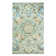 Agra Damask Handmade Tufted Wool Beige/Blue Area Rug