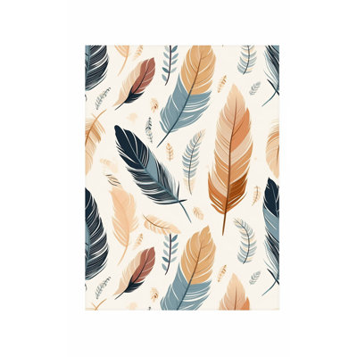 «Fashion and Glam Bohemian Feathers», impression bohémienne non encadrée