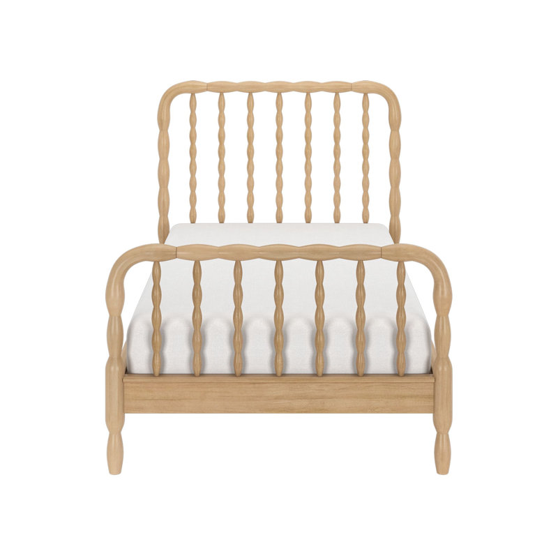 Jenny Lind Spindle Twin Solid Wood Bed, Twin, Beige