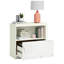 White Lateral File For Office And Entryway Storage, Contemporary Accents, Engineered Wood, Convenient Storage Compartments, Fits Small Spaces, Easy To Assemble Construction, Compact Design, Quick